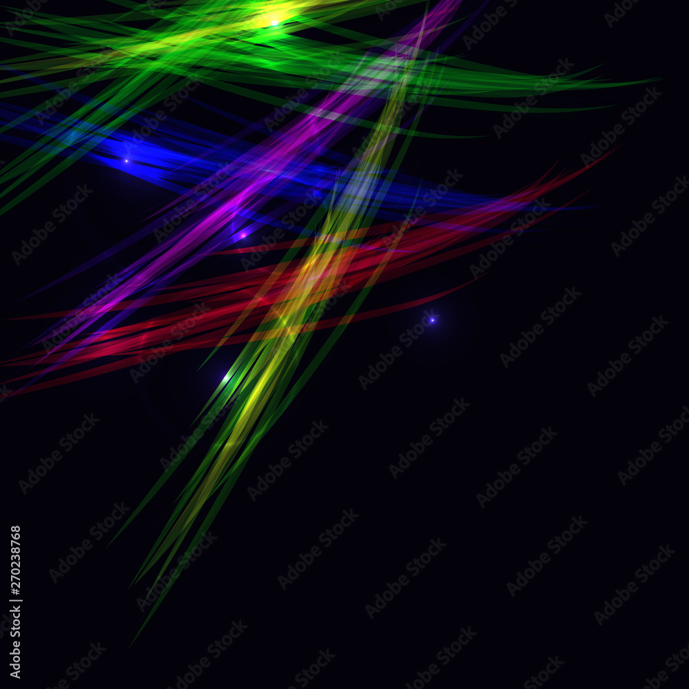 Naklejka premium Abstract black background with color straight lines. Design element