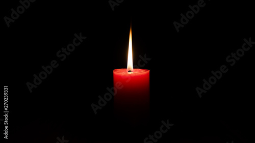 Candle light, black background