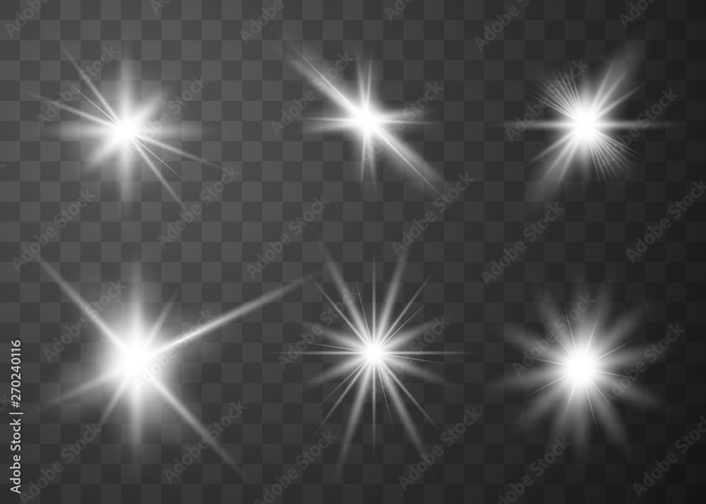 Set of glow light effect