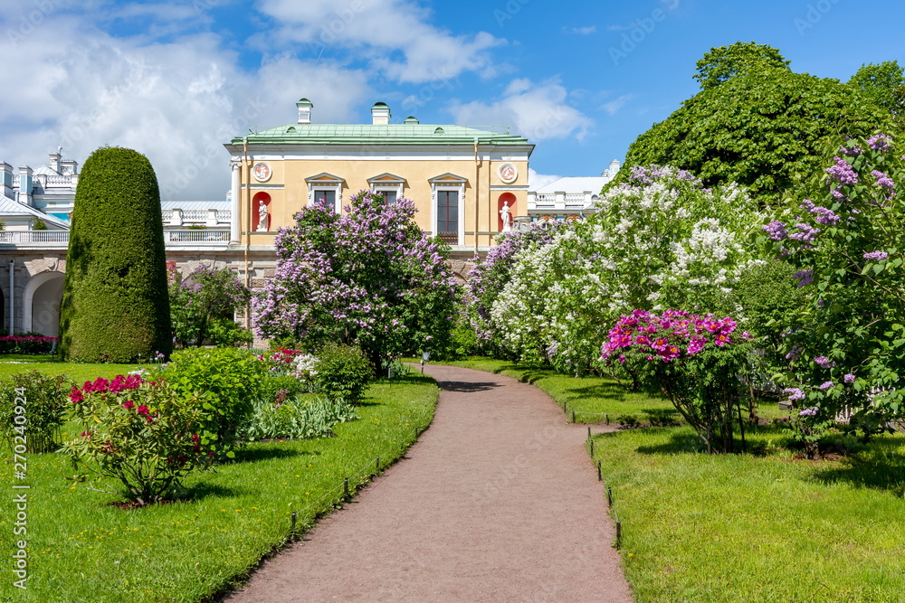 Spring in Catherine park in Pushkin (Tsarskoe Selo), St. Petersburg, Russia