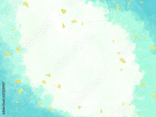 和紙の背景素材03/緑