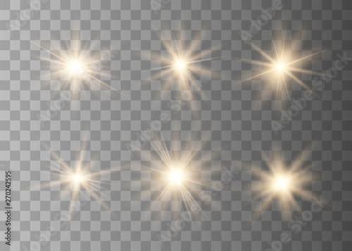 Set of glow light effect