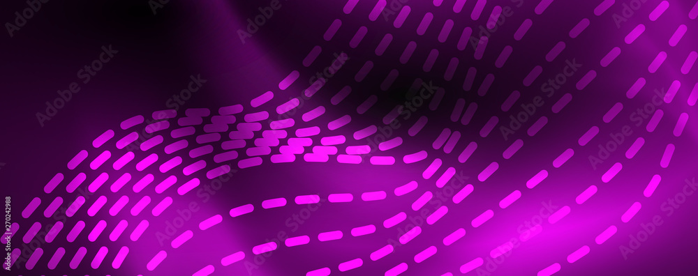 Smoky glowing waves in the dark. Dark abstract background with neon color light and wavy lines. Vector Smoky glowing waves in the dark. Dark abstract background with neon color light and wavy lines. Vector
