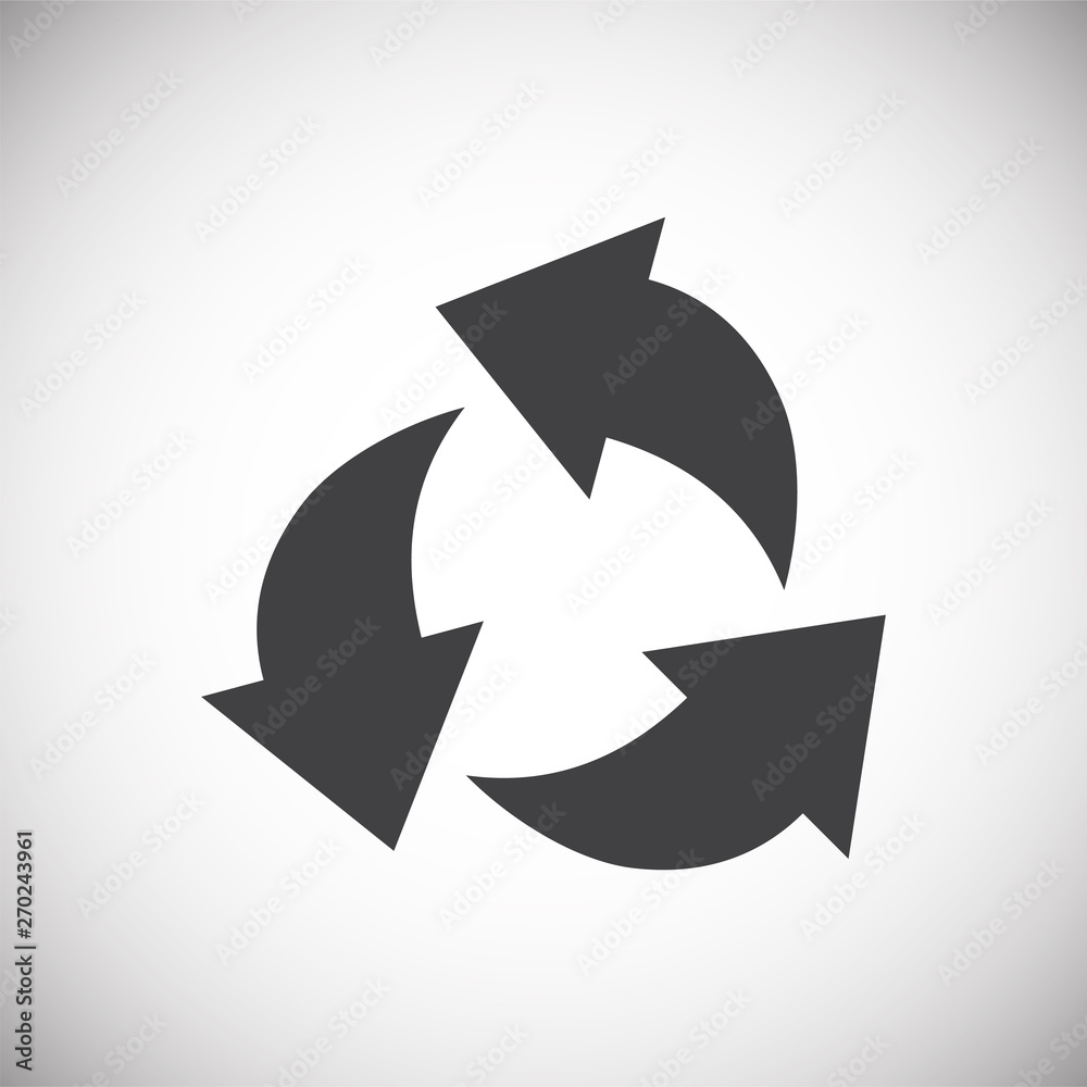Recycling icon on background for graphic and web design. Simple vector sign. Internet concept symbol for website button or mobile app. Recycling icon on background for graphic and web design. Simple vector sign. Internet concept symbol for website button or mobile app.