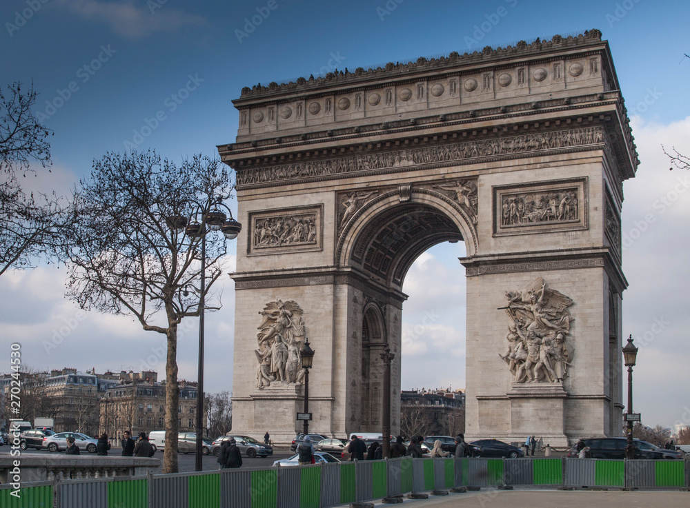 Arc de Triomphe in the capital of France Paris