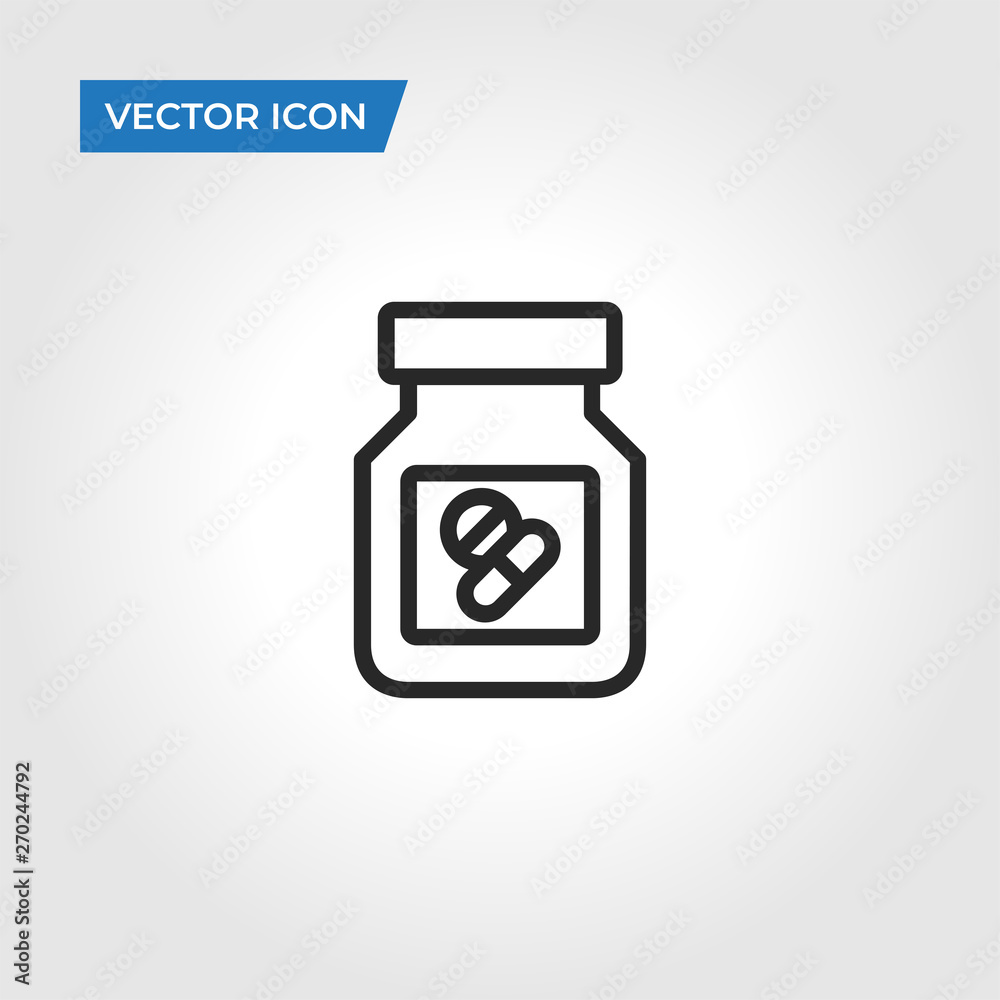 Pills bottle vector icon Pills bottle vector icon