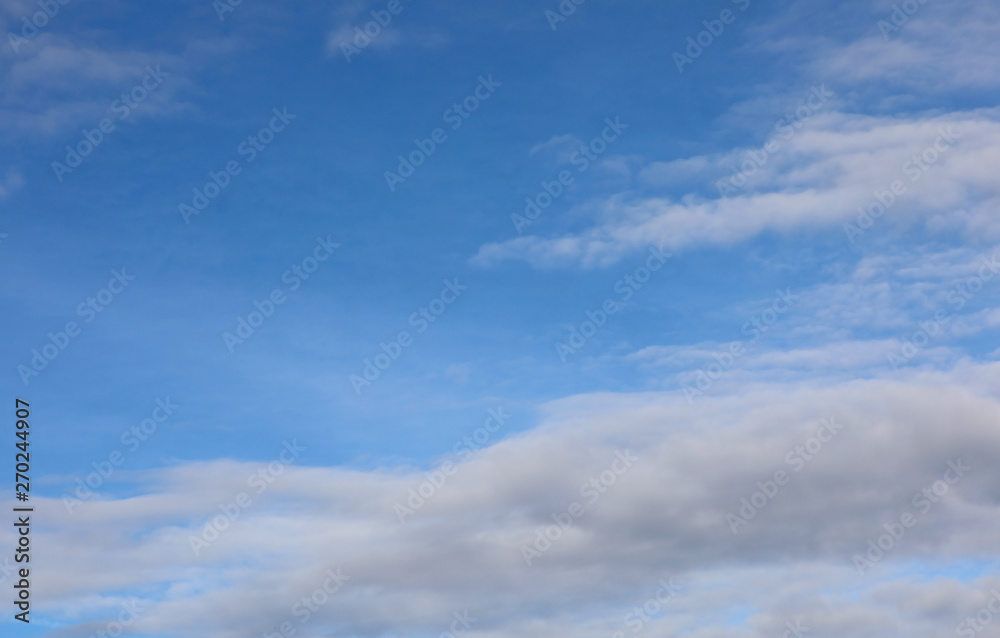 Horizontal background with clouds and sky