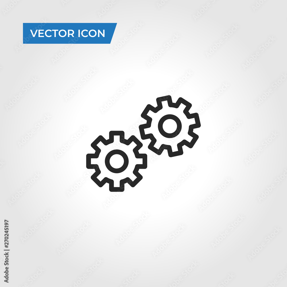 Gears vector icon