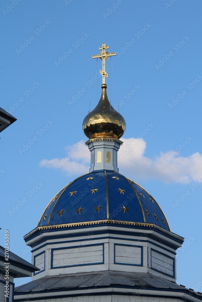 Dome of the church in the village of Lutsk Chuvashia