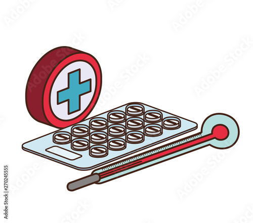 medicine drugs on white background