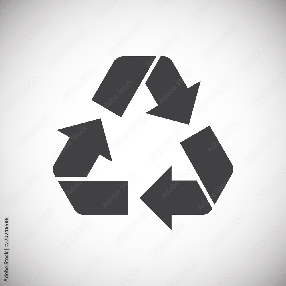 Recycling icon on background for graphic and web design. Simple vector sign. Internet concept symbol for website button or mobile app. Recycling icon on background for graphic and web design. Simple vector sign. Internet concept symbol for website button or mobile app.