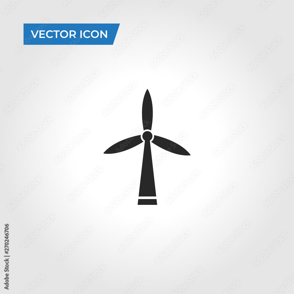 Windmill vector icon Windmill vector icon