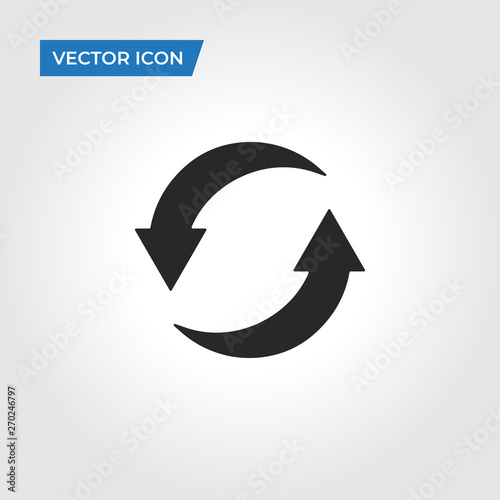 Free Download Refresh icon isolated on white background. Refresh icon in trendy design style. Refresh vector icon modern and simple flat symbol for web site, mobile app, UI. Refresh icon vector illustration, EPS10. - GFXLoad