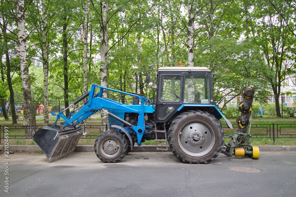 tractor for grass mowing in the city tractor for grass mowing in the city