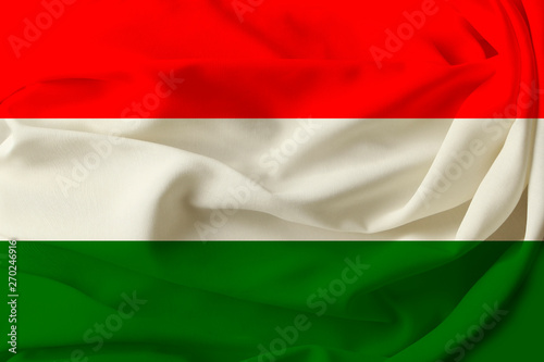 Free Download beautiful flag of Hungary on pleated fabric - GFXLoad