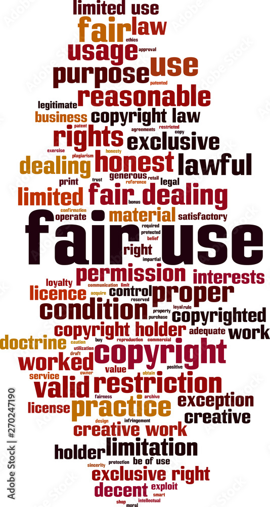 Obraz premium Fair use word cloud