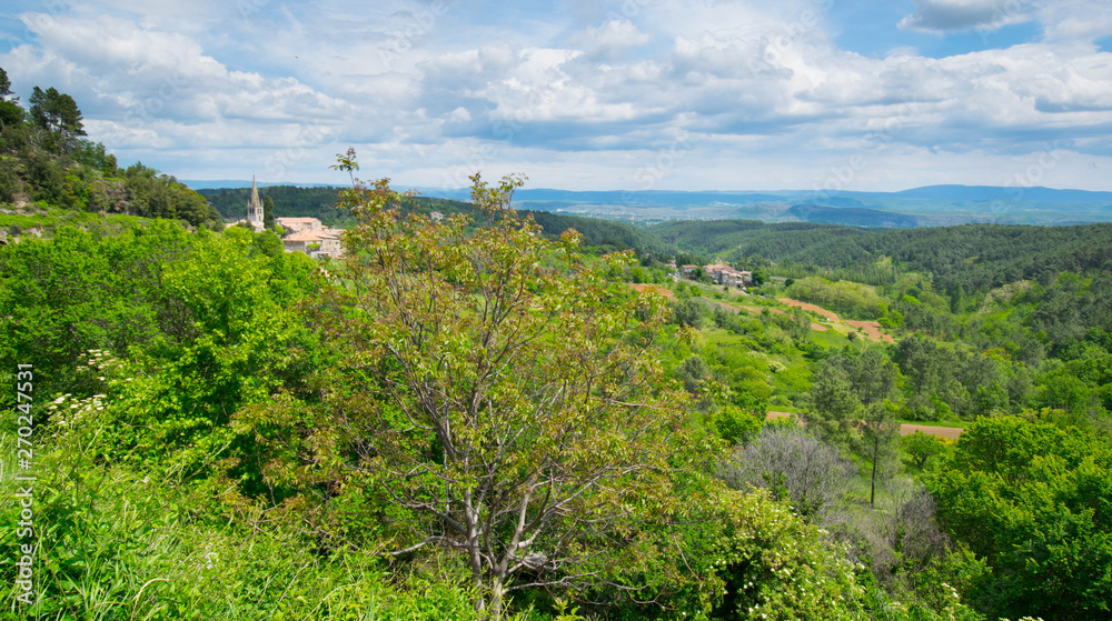 Obraz premium Blick vom Tour de Brison in den Cevennen in Frankreich