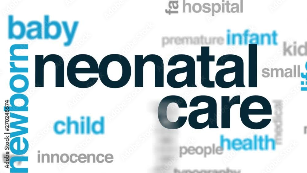 Neonatal care animated word cloud. Kinetic typography. Neonatal care animated word cloud. Kinetic typography.