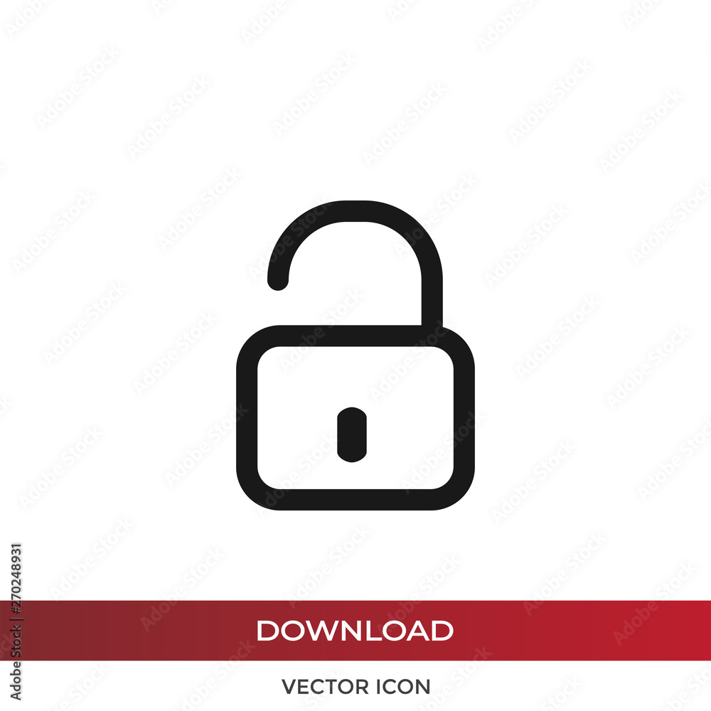 Open padlock icon Open padlock icon