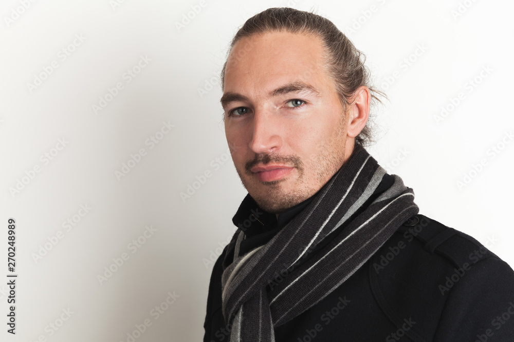 Positive young adult Asian man in black Positive young adult Asian man in black