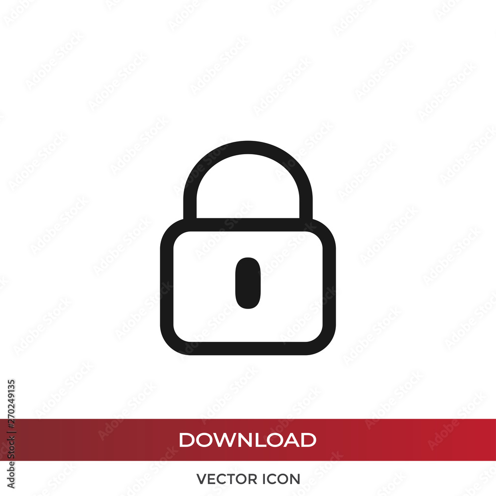 Lock vector icon Lock vector icon