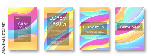 Liquid fluid abstract vector banners. 3D style with shadows design. Vector liquid template design backround illustration. Can be used for banners flyers or web. EPS 10.