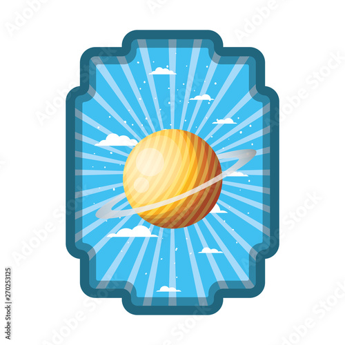 frame with planet of the solar system