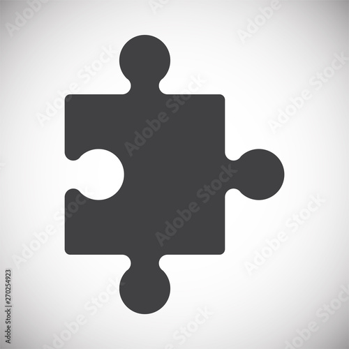 Puzzle icon on background for graphic and web design. Simple vector sign. Internet concept symbol for website button or mobile app.