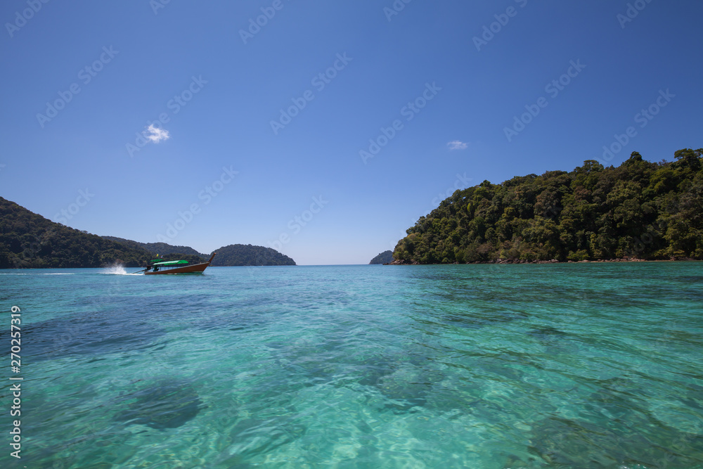 The snorkelling famous place of Mu Koh Surin Island National Park where near to Khura Buri district, Phang-nga, Thailand