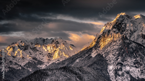 Billede på lærred alpenglow