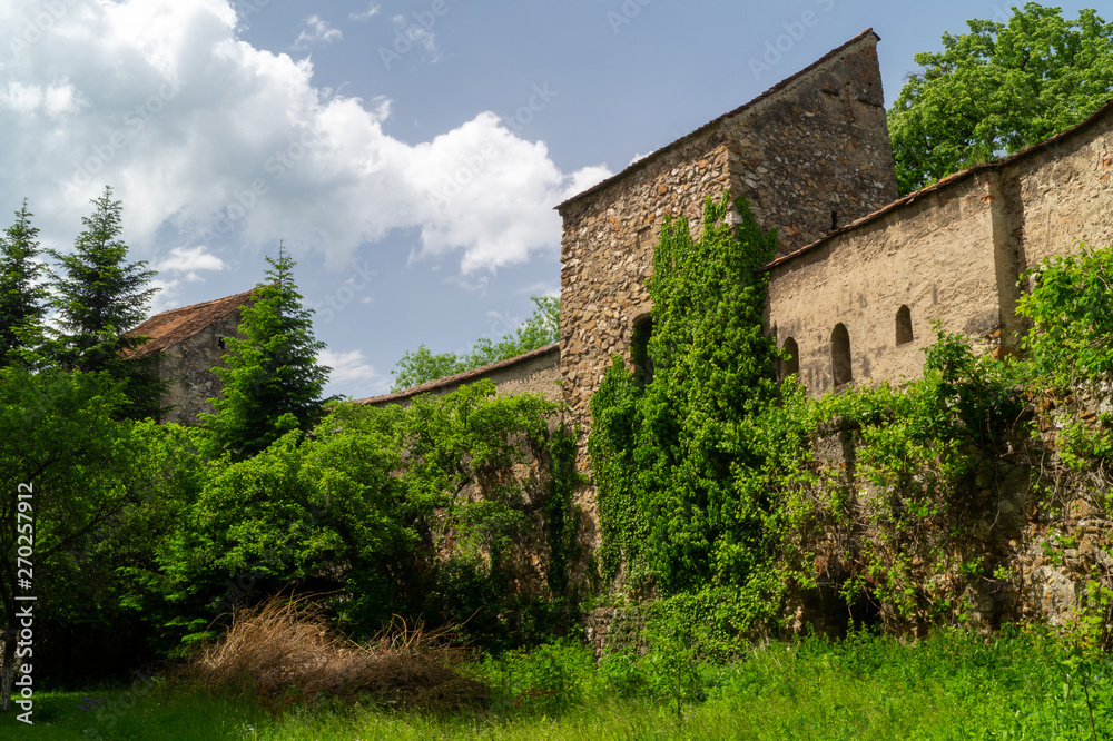 Inner yard - Evangelical Fortified Church from Cristian, Brasov, Transylvania, Romania