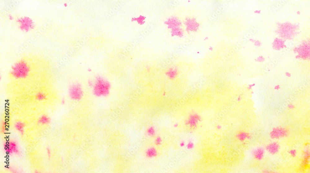 watercolor background yellow with pink bright colorful