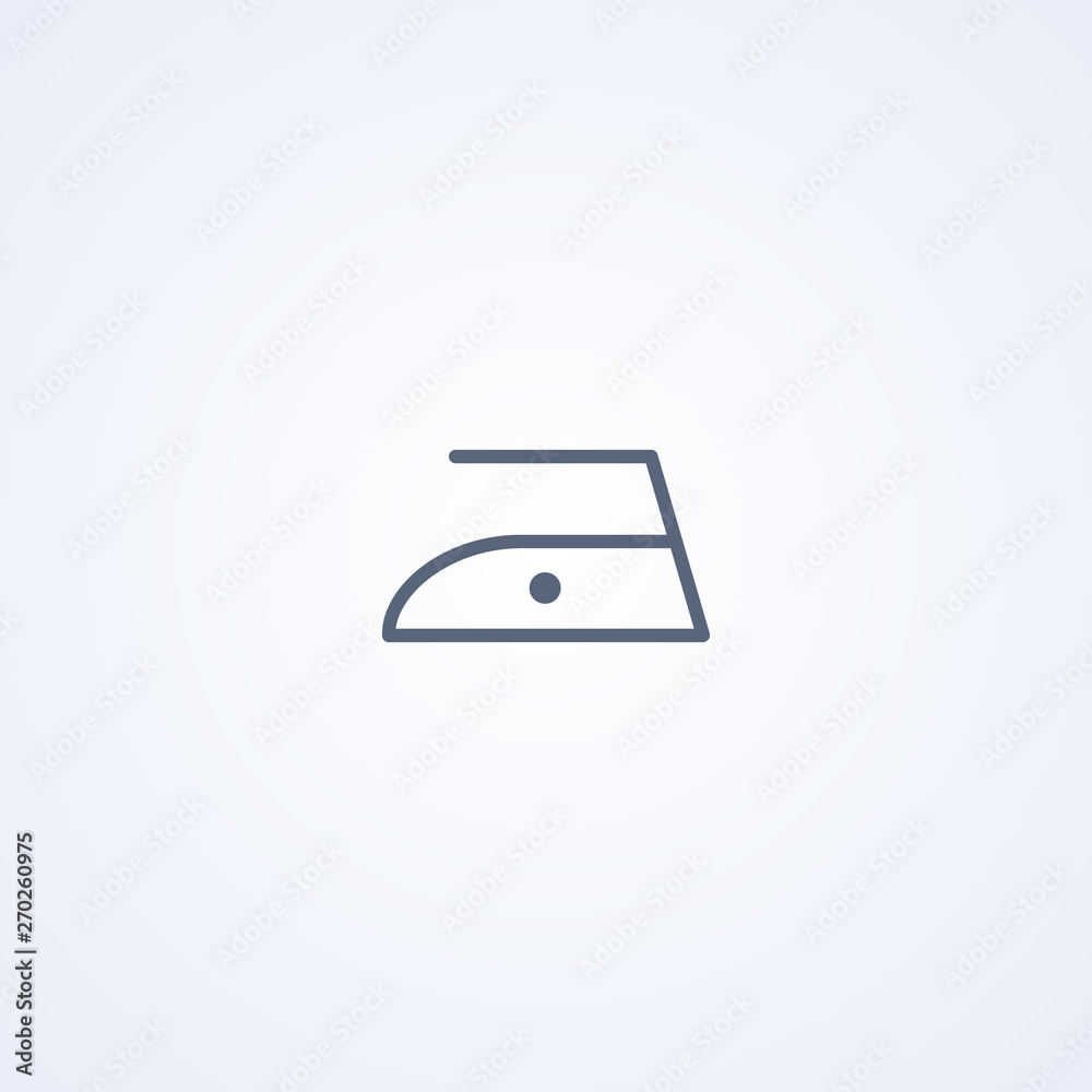 Iron low temperature, vector best gray line icon Iron low temperature, vector best gray line icon