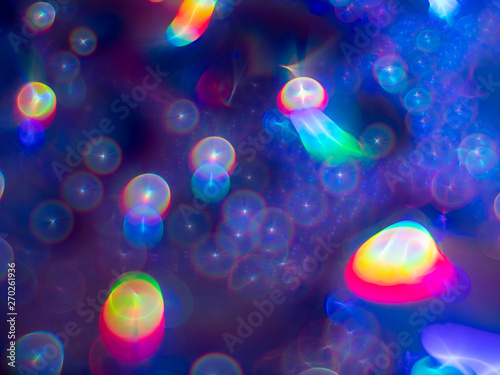 Colored Disco Ball abstract background. Natural lighting effects..Artistic style. Defocused urban abstract texture. Background for your design