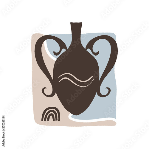 Antique vase modern contemporary art with abstract shapes. Good for interior posters