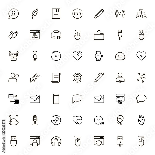 Online chating line icon set. Collection of high quality black outline logo for web site design and mobile apps. Chat vector illustration on a white background