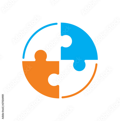 Puzzle icon on background for graphic and web design. Simple vector sign. Internet concept symbol for website button or mobile app.