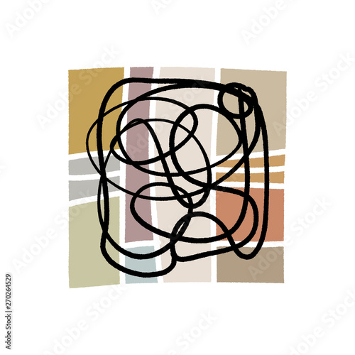 Abstraction. Modern contemporary art abstract shapes. Vector