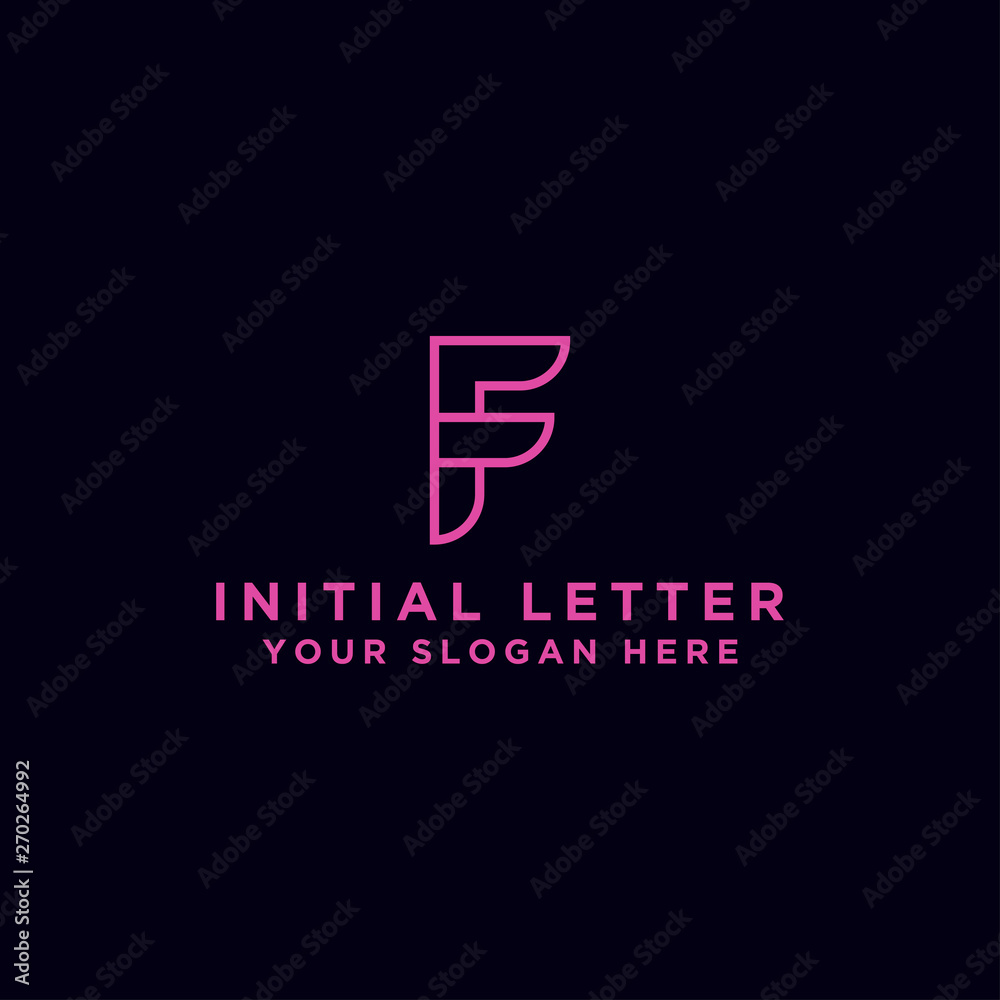 Letter F Initial icon / logo design Monogram inspiration. - Vector