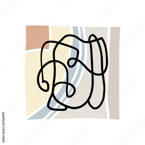 Abstraction. Modern contemporary art abstract shapes. Vector