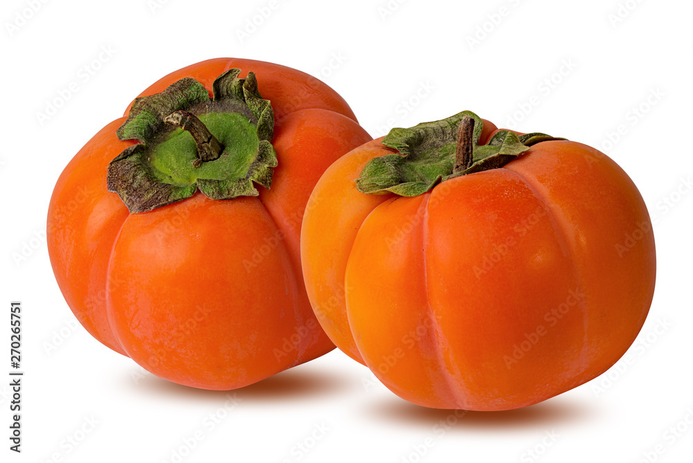 Fresh persimmon isolated on white background with clipping path Fresh persimmon isolated on white background with clipping path
