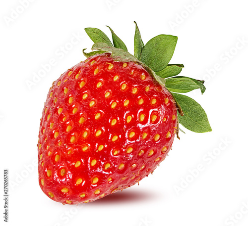 Tableau sur toile Fresh strawberry isolated on white background