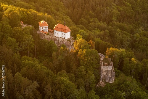 Valdstejn Castle in the Bohemian Paradise from above photo