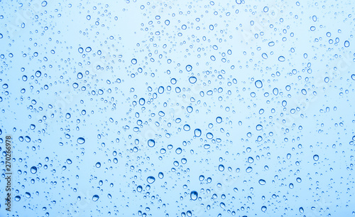 Water drops on glass, rain drop