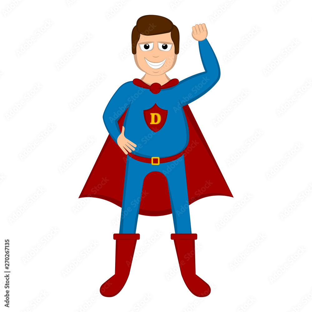 Isolated super dad with a hero costume - Vector Isolated super dad with a hero costume - Vector