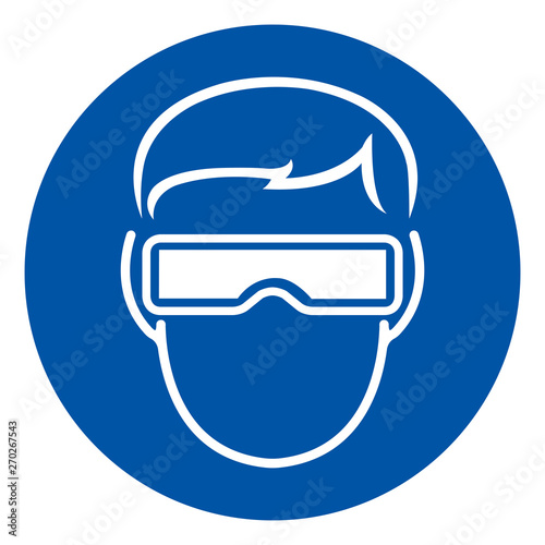 Wear Goggle Symbol Sign ,Vector Illustration, Isolate On White Background Label. EPS10
