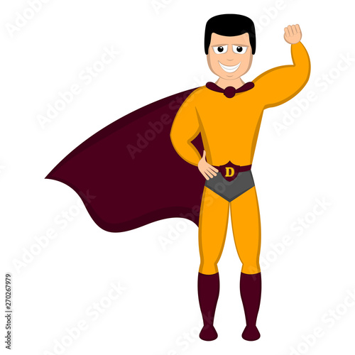 Isolated super dad with a hero costume - Vector