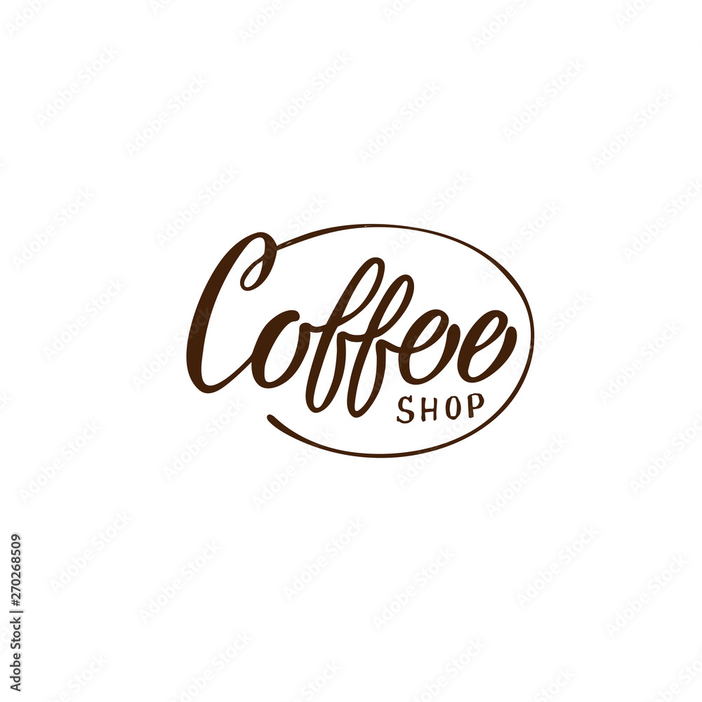 Hand drawn coffee shop logo. Simple and stylish badge. raster format. Hand drawn coffee shop logo. Simple and stylish badge. raster format.