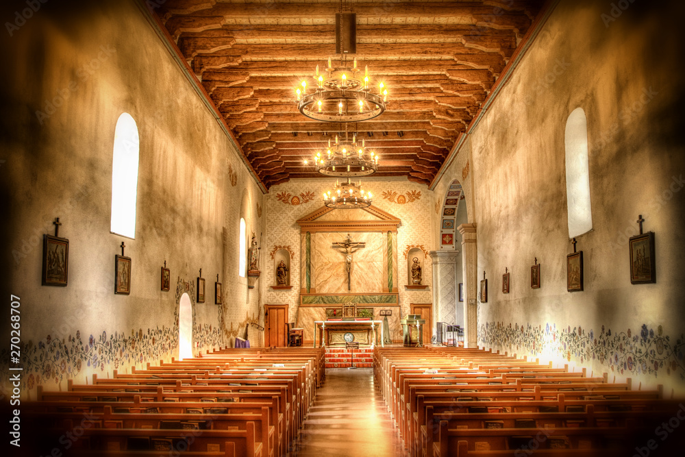 Obraz premium interior of an old church