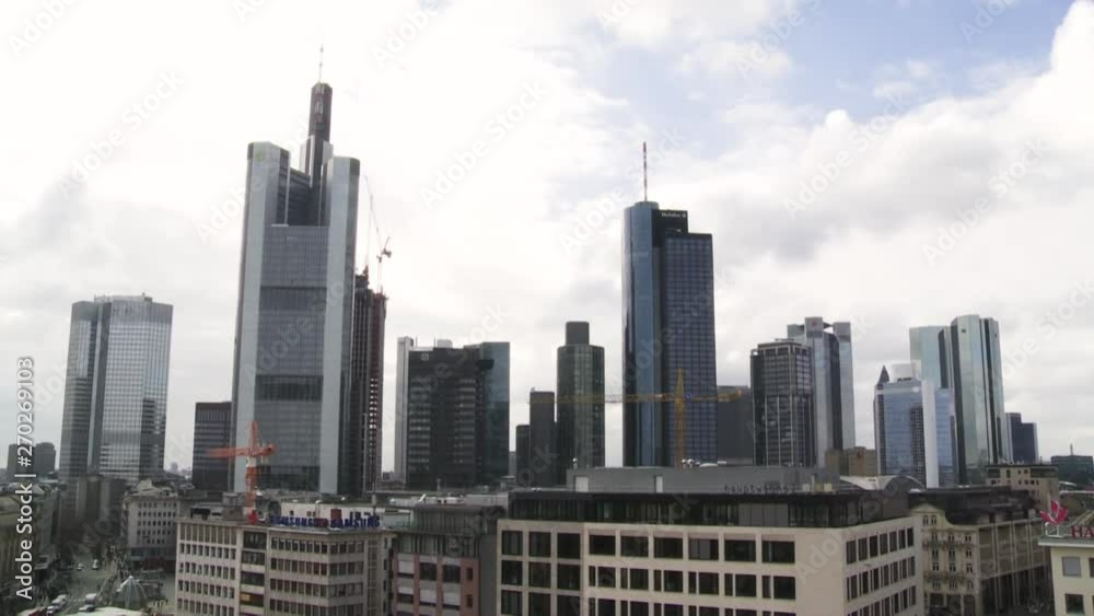Frankfurt Financial District Establishing Shot Frankfurt Financial District Establishing Shot